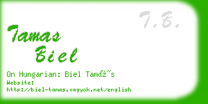 tamas biel business card